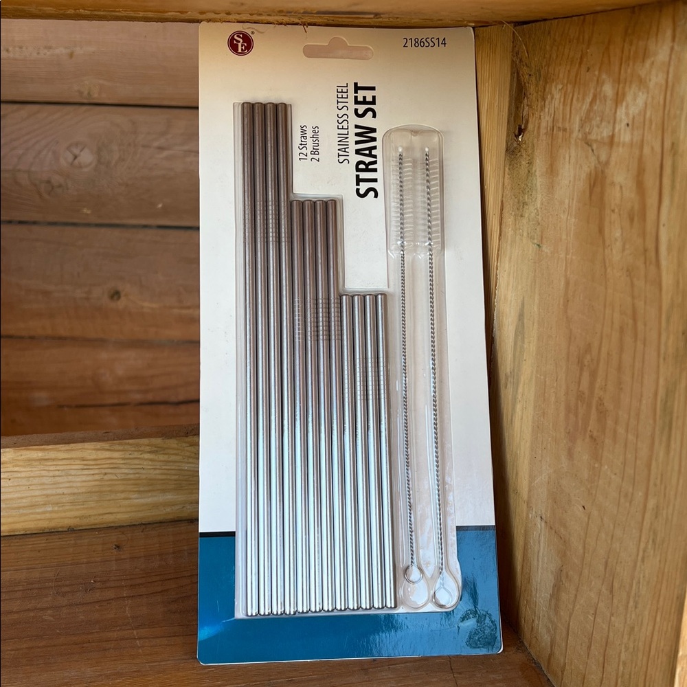 SE Stainless Steel Straw Set